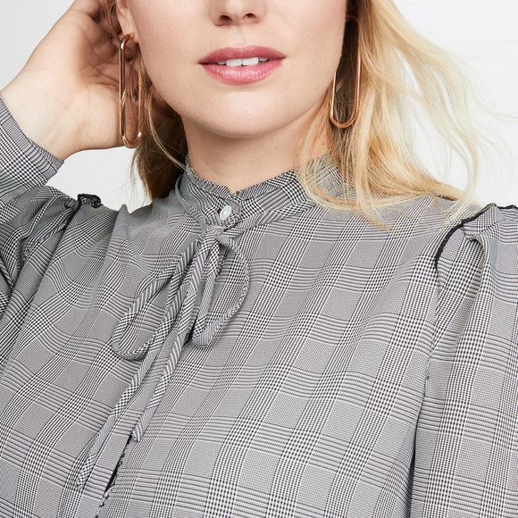 Jason Wu Plaid Chiffon Blouse - Picture 4 of 4